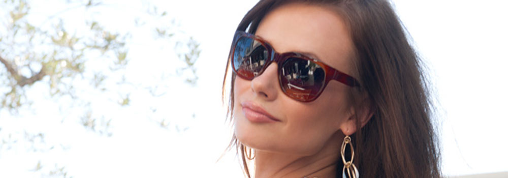 woman wearing unique designer eyewear